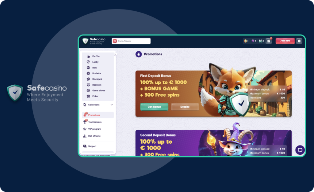 SAFECASINO Bónus Portugal